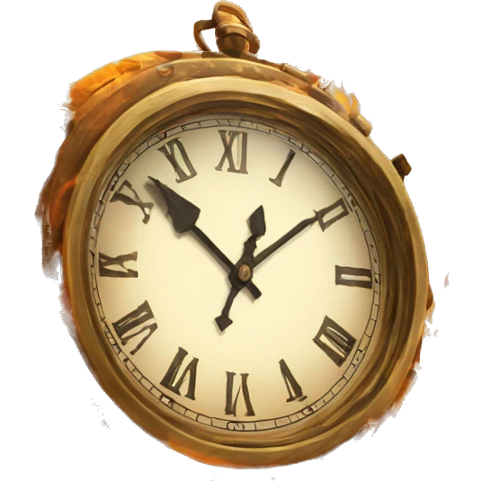 clock in fire big emoji
