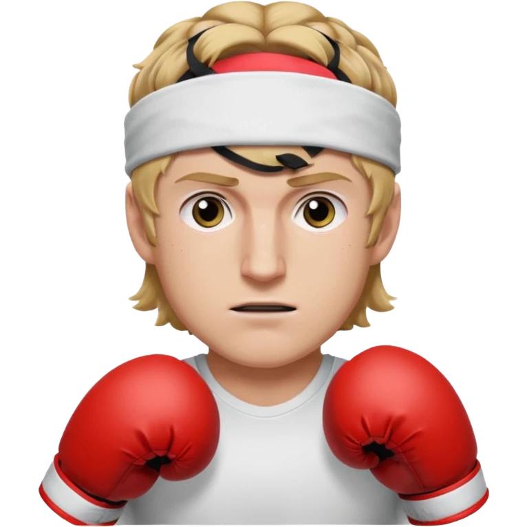 Logan Paul emoji, boxing gloves, headband, determined face emoji