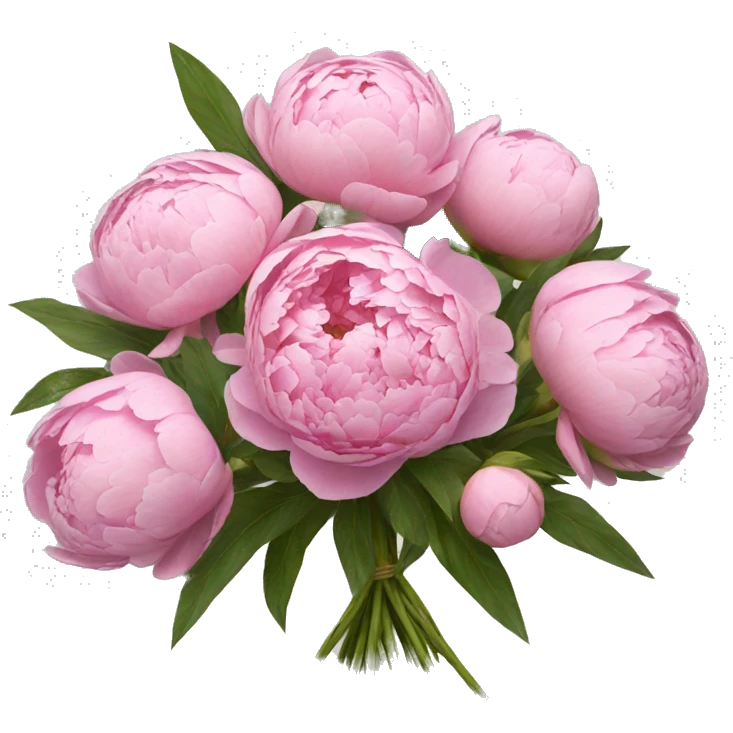 Peonies bouquet emoji