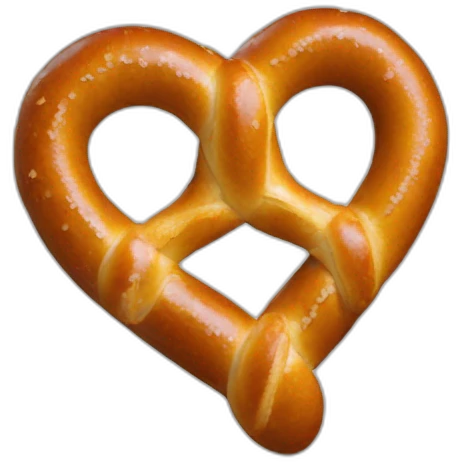 Pretzel as a heart emoji