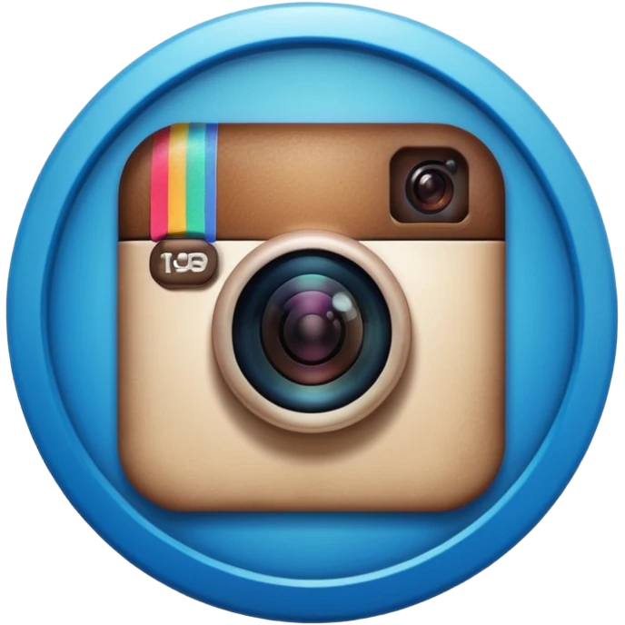 Instagram verification badge emoji in a blue stamp  emoji