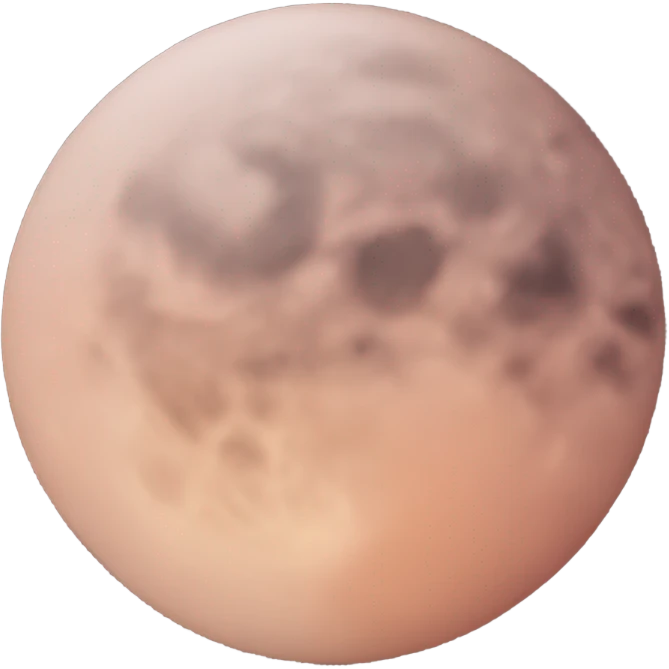 Peach colored moon emoji