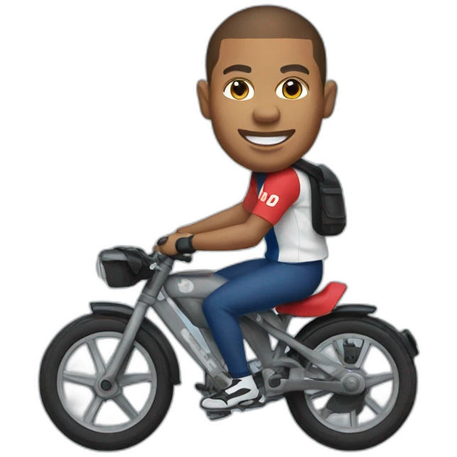 Mbappe on a bike emoji