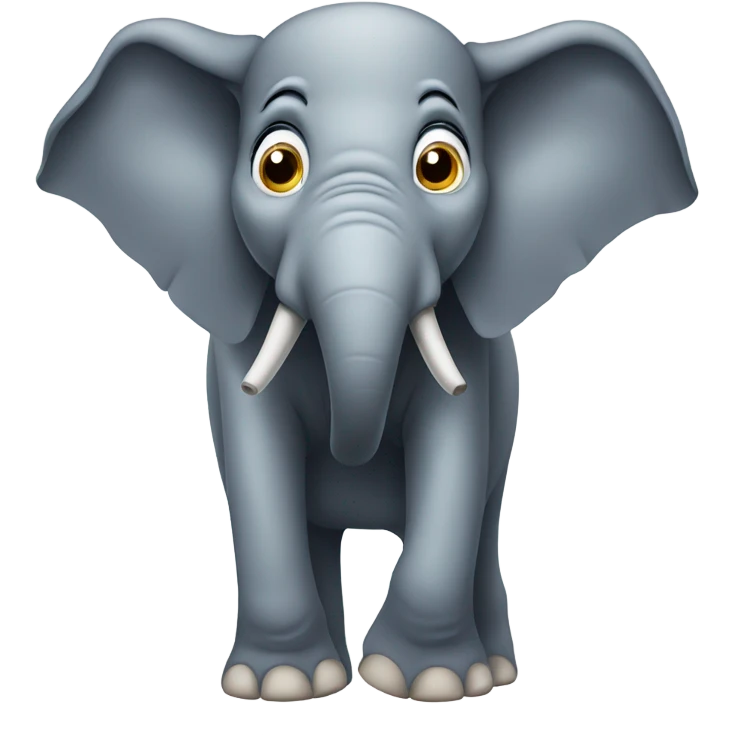 Shocked elephant emoji
