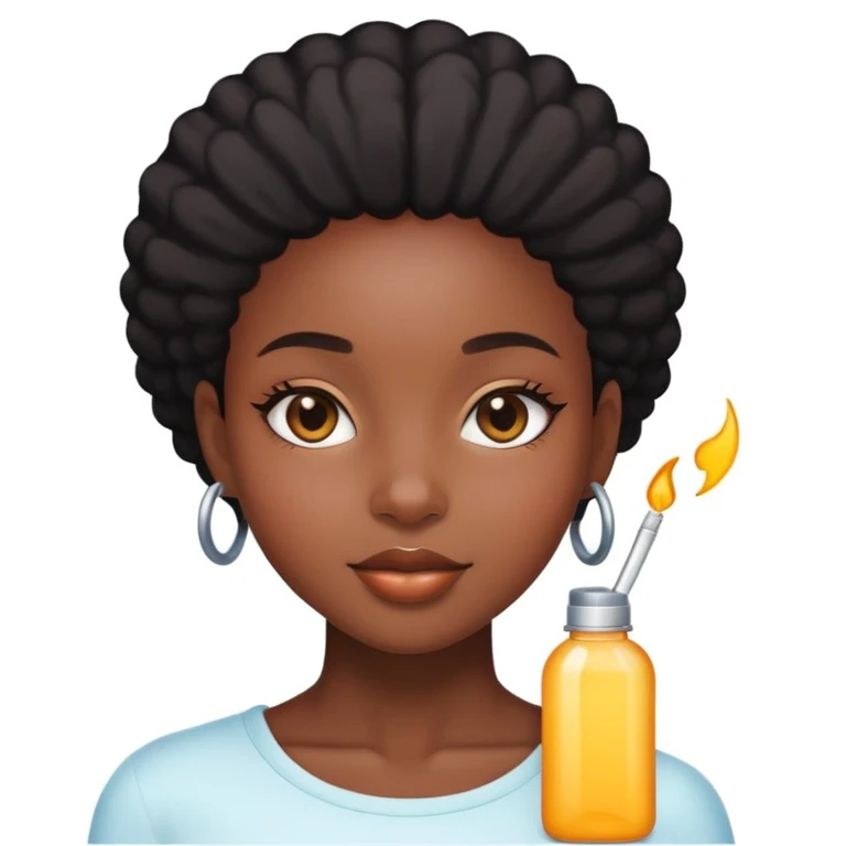 Menina negra estética clean girl  emoji