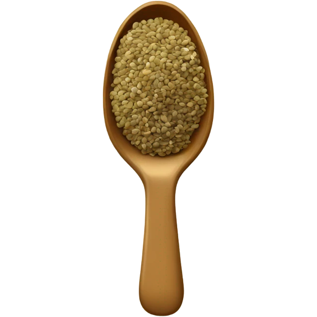 a spoonful of hemp seeds emoji