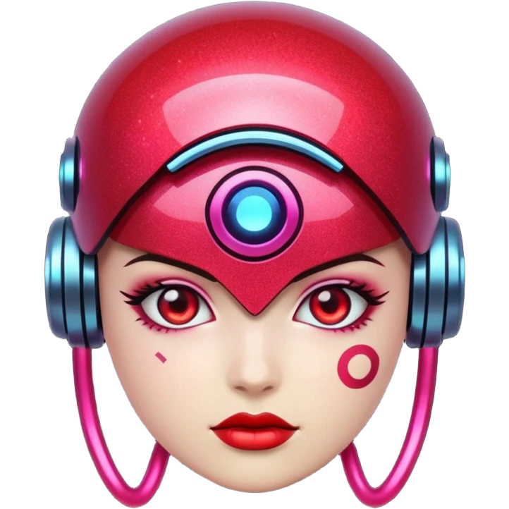 red glitter cyberpunk light emoji