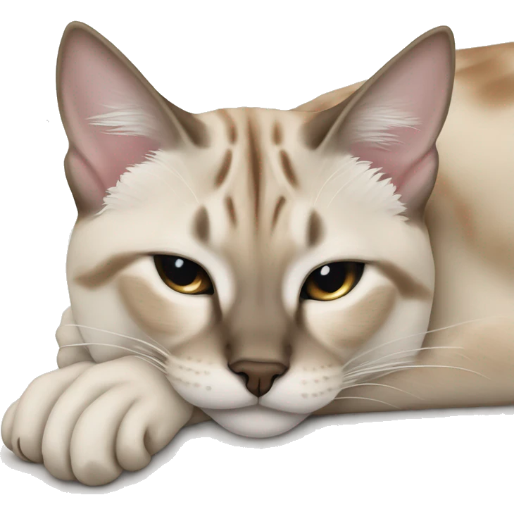 Lynx point Siamese cat sleeping  emoji