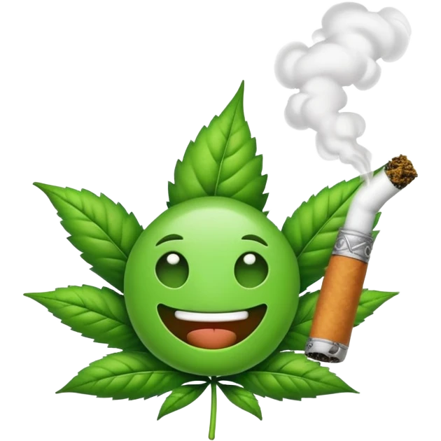 Emoji smoking weed emoji