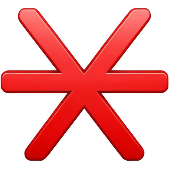 bright red X symbol emoji