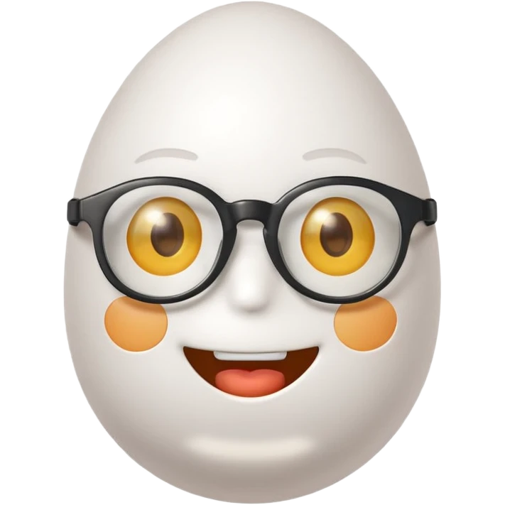 friendly egg with glasses emoji