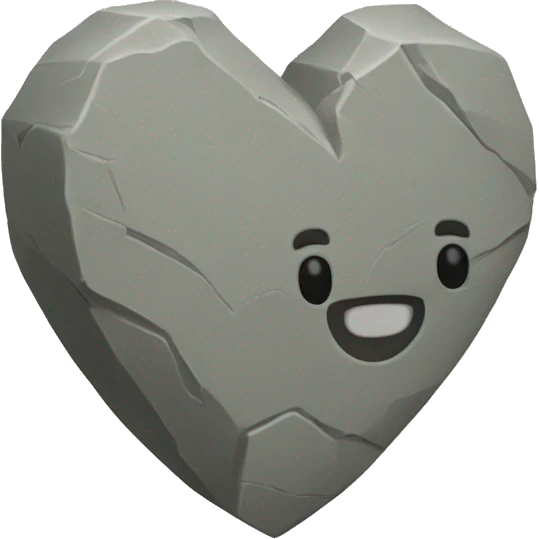 Piedra corazón piedra emoji