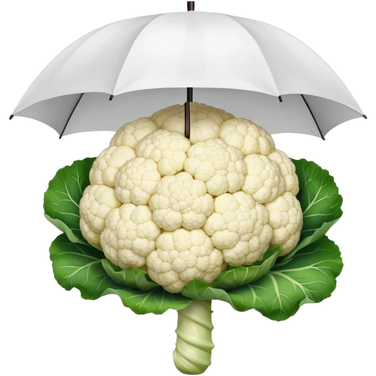 Cauliflower with an umbrella emoji