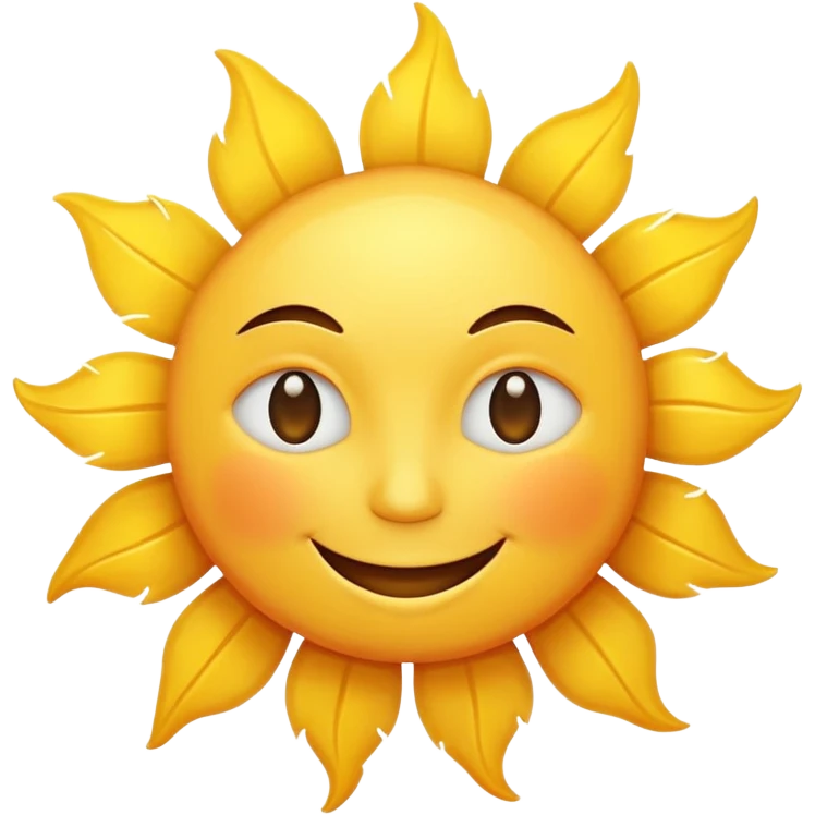 smiling sun emoji emoji