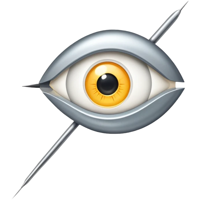 sewing needle with a visible hole (eye) emoji