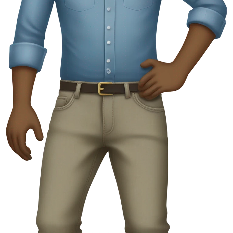 Man with empty pant packets emoji