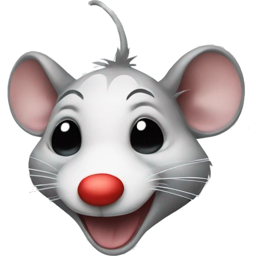 a rat that is a clown emoji