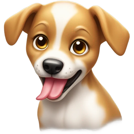 Licking puppy  emoji