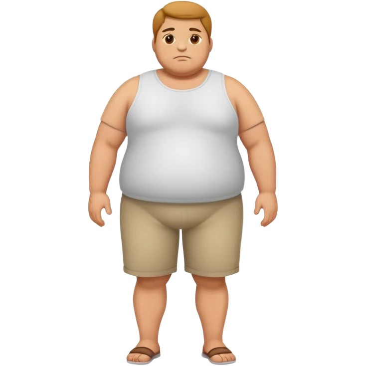 full body overweight male figure standing emoji