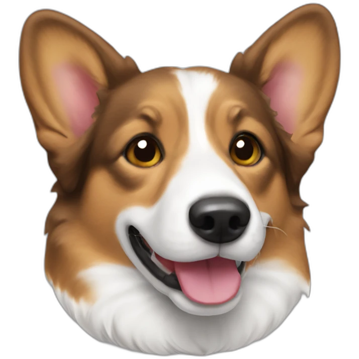 Cardigan welsh corgi head emoji