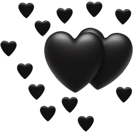 Two black hearts  emoji