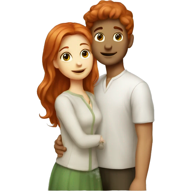 redhead girl italian boy couple emoji