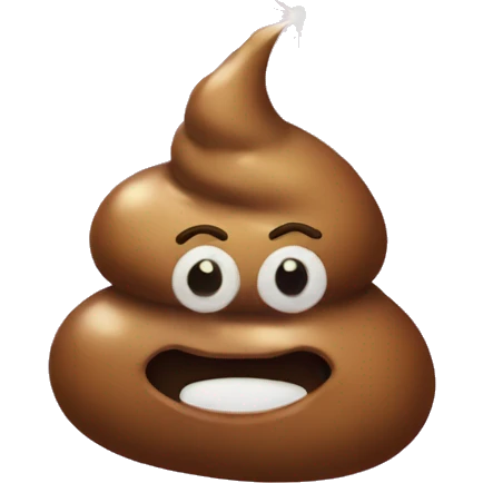 Poop with sparkles  emoji