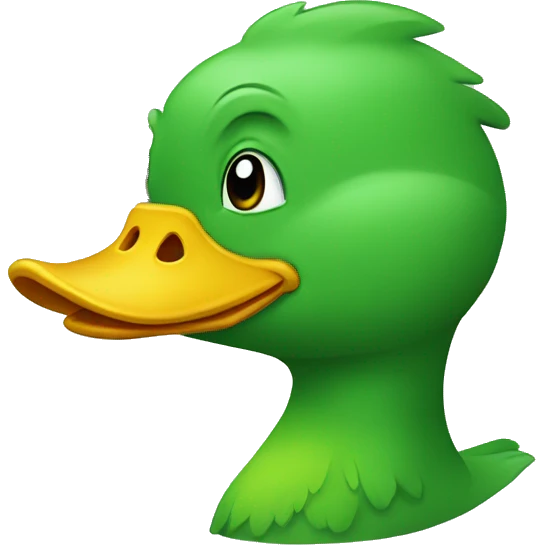 Green old duck  emoji