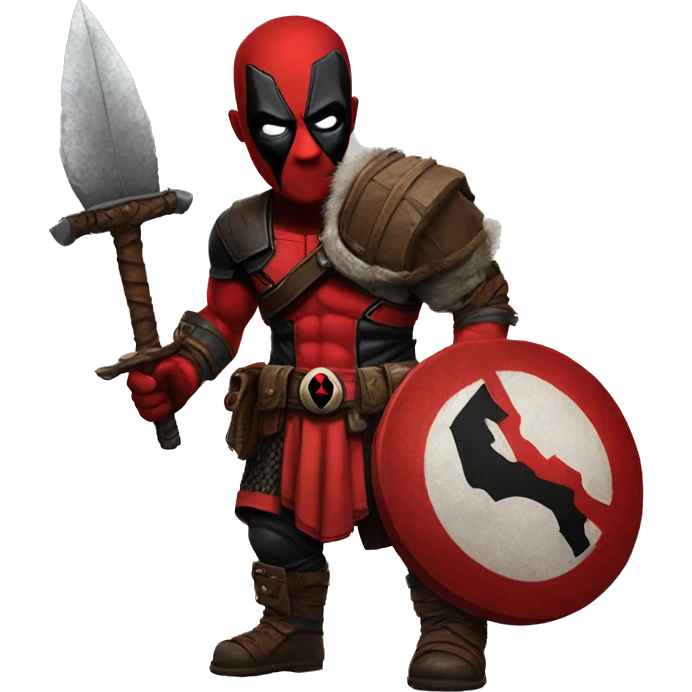 God of war costume Deadpool emoji