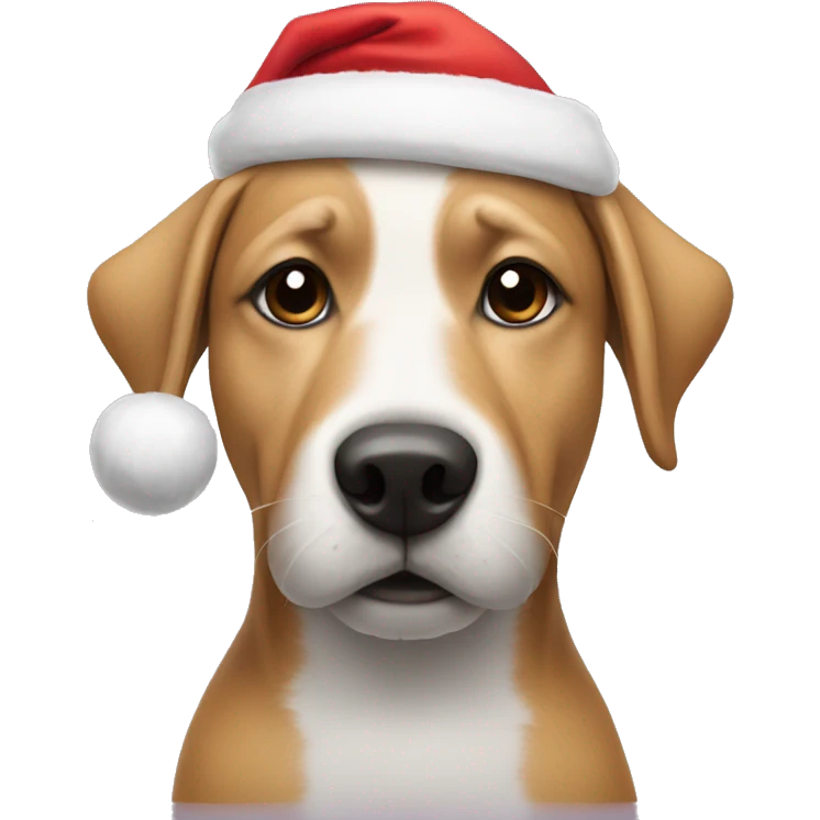 Dog with Santa hat emoji
