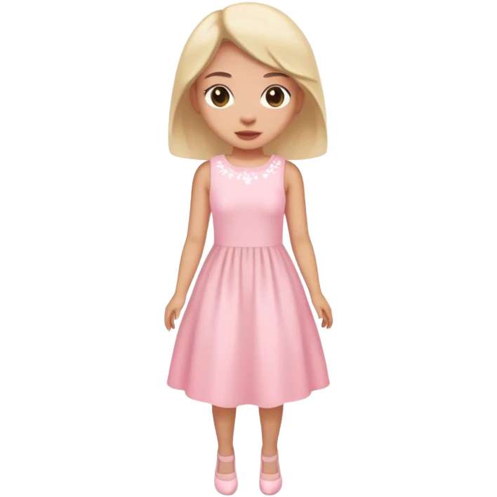 pastel pink spring dress emoji