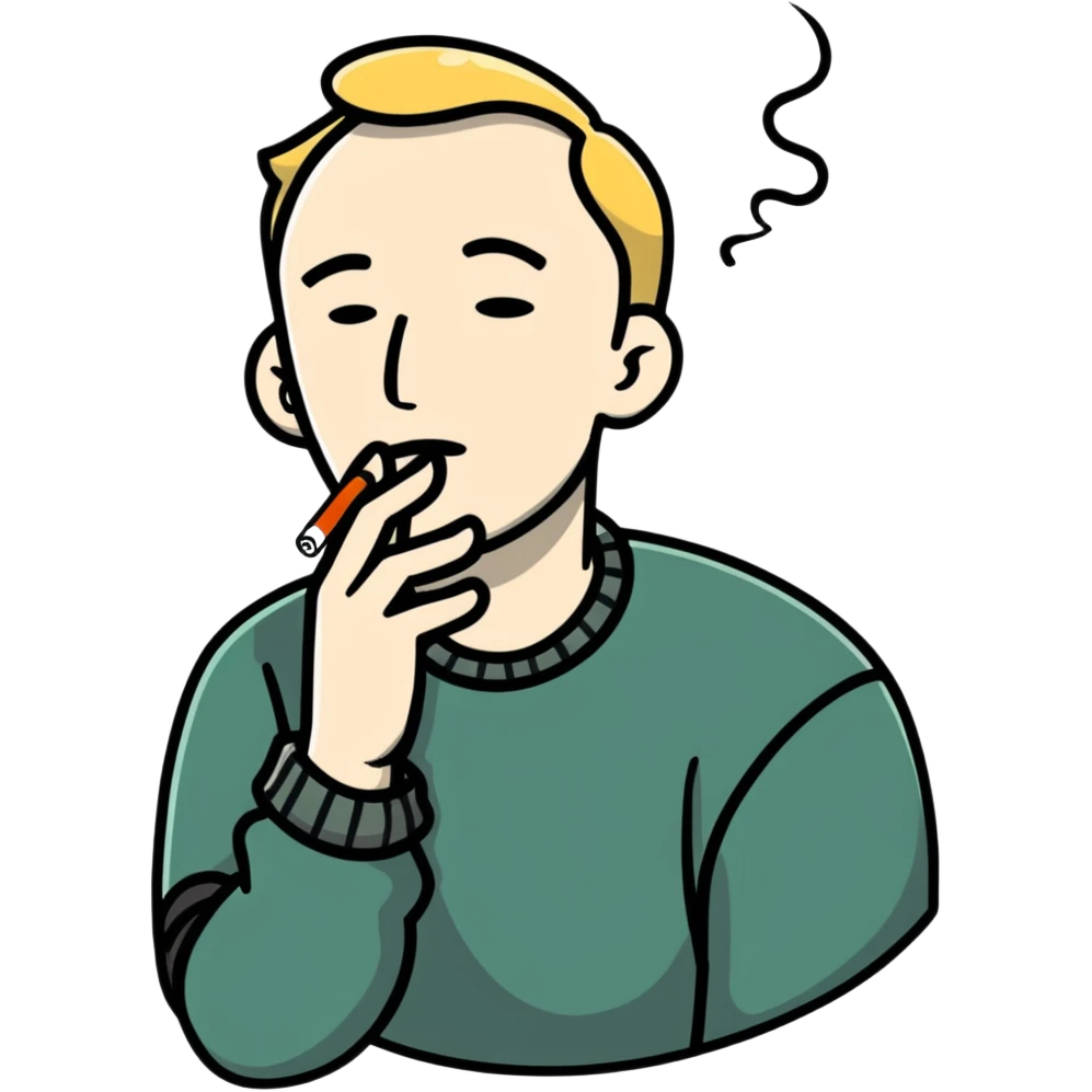 Man smoking a cigarette  emoji