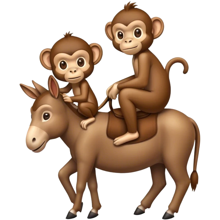 Monky sit on donky emoji