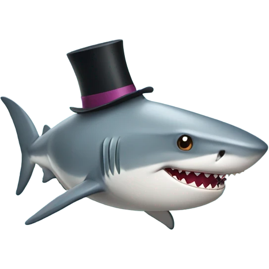 shark with top hat emoji