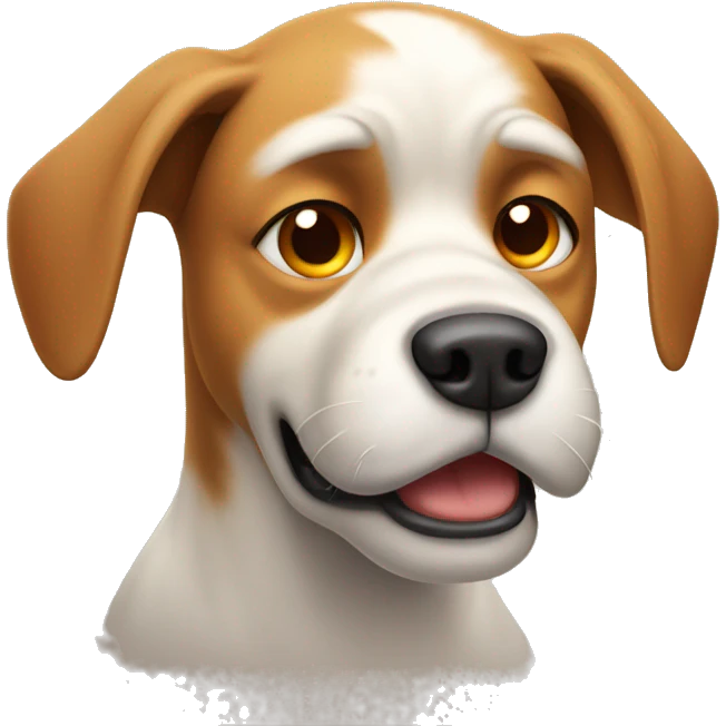 Frustrated dog steam out ears  emoji