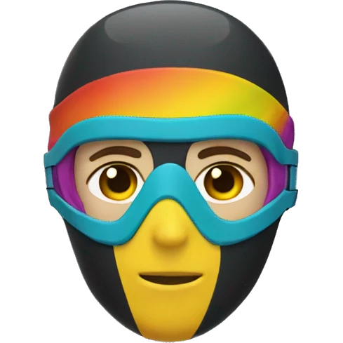 freediver with colorful mask and wetsuit emoji