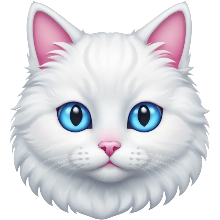 Un chat blanc emoji
