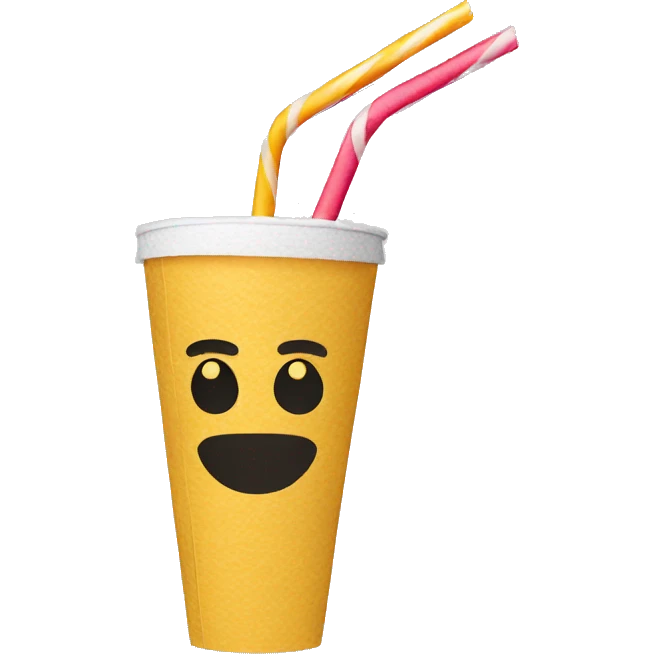 Colored Paper straw emoji
