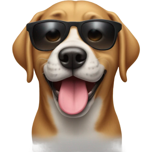 Dog with tongue out and shades emoji
