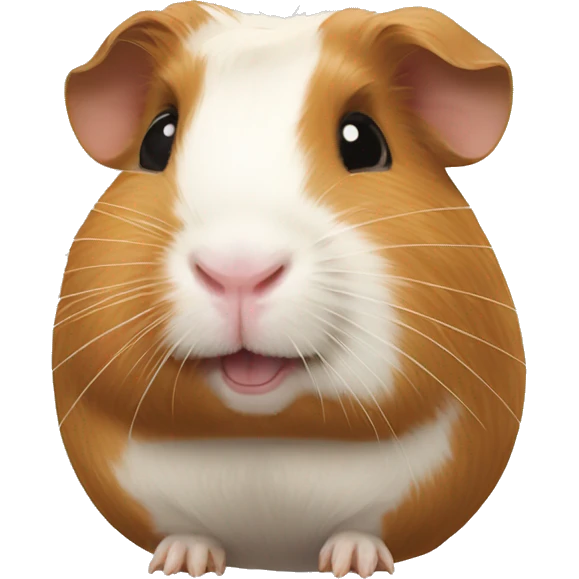 Guineapig with a piece of hay in his mouth emoji