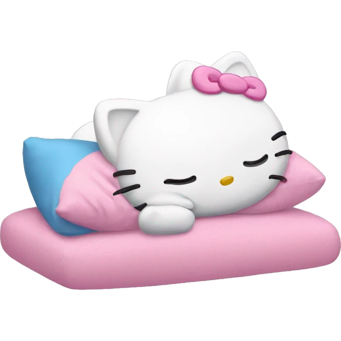 Hello kitty sleeping emoji