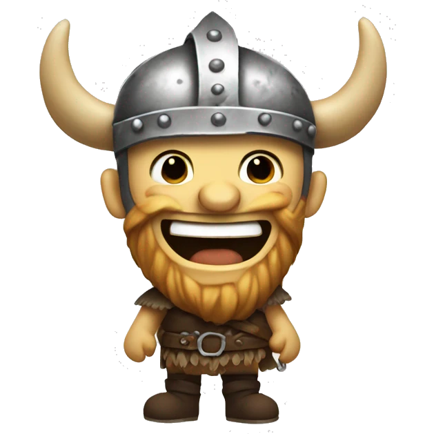 Laughing Skelton viking emoji