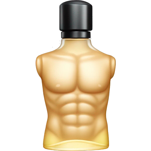 Le Male Perfume bottle in shape of a man's body emoji