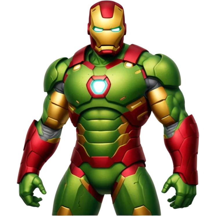 Homem de ferro misturado com Hulk emoji