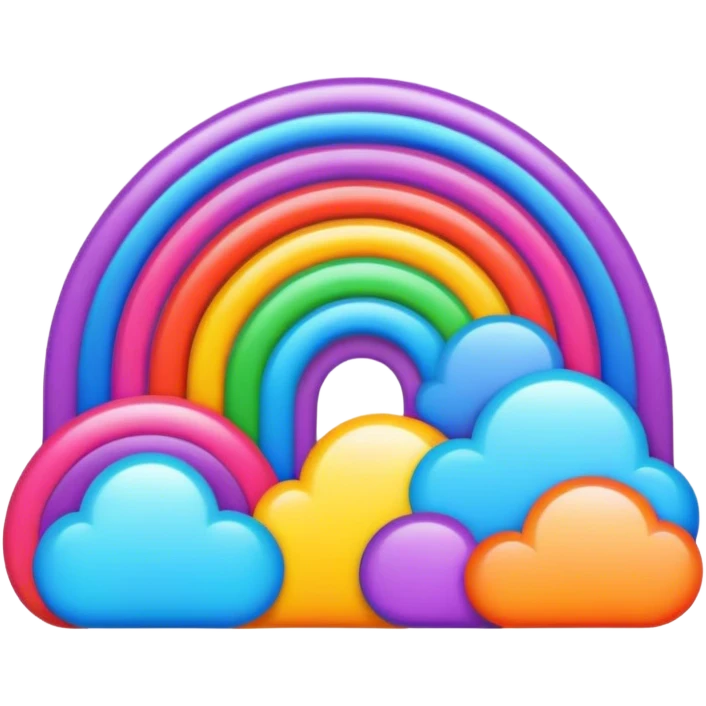 Psychedelic colored Border line emoji