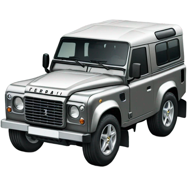 Ferrari en landrover defender naast elkaar  emoji