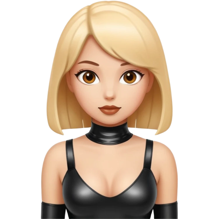 a girl in a tight latex outfit emoji
