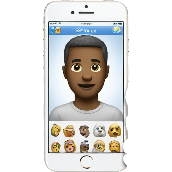 iPhone with mini iPhone  emoji