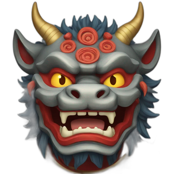 oni qilin japanese mask emoji