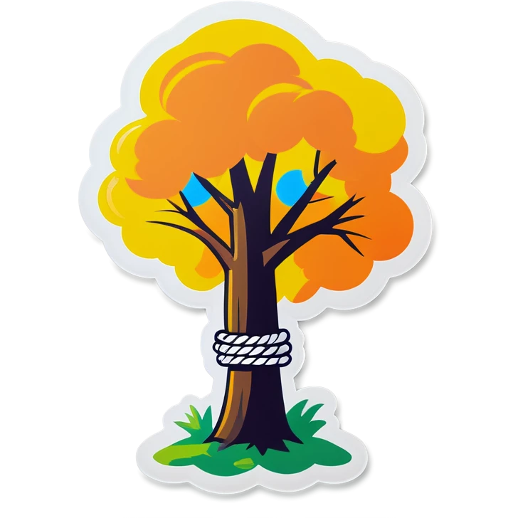 Tree with rope emoji